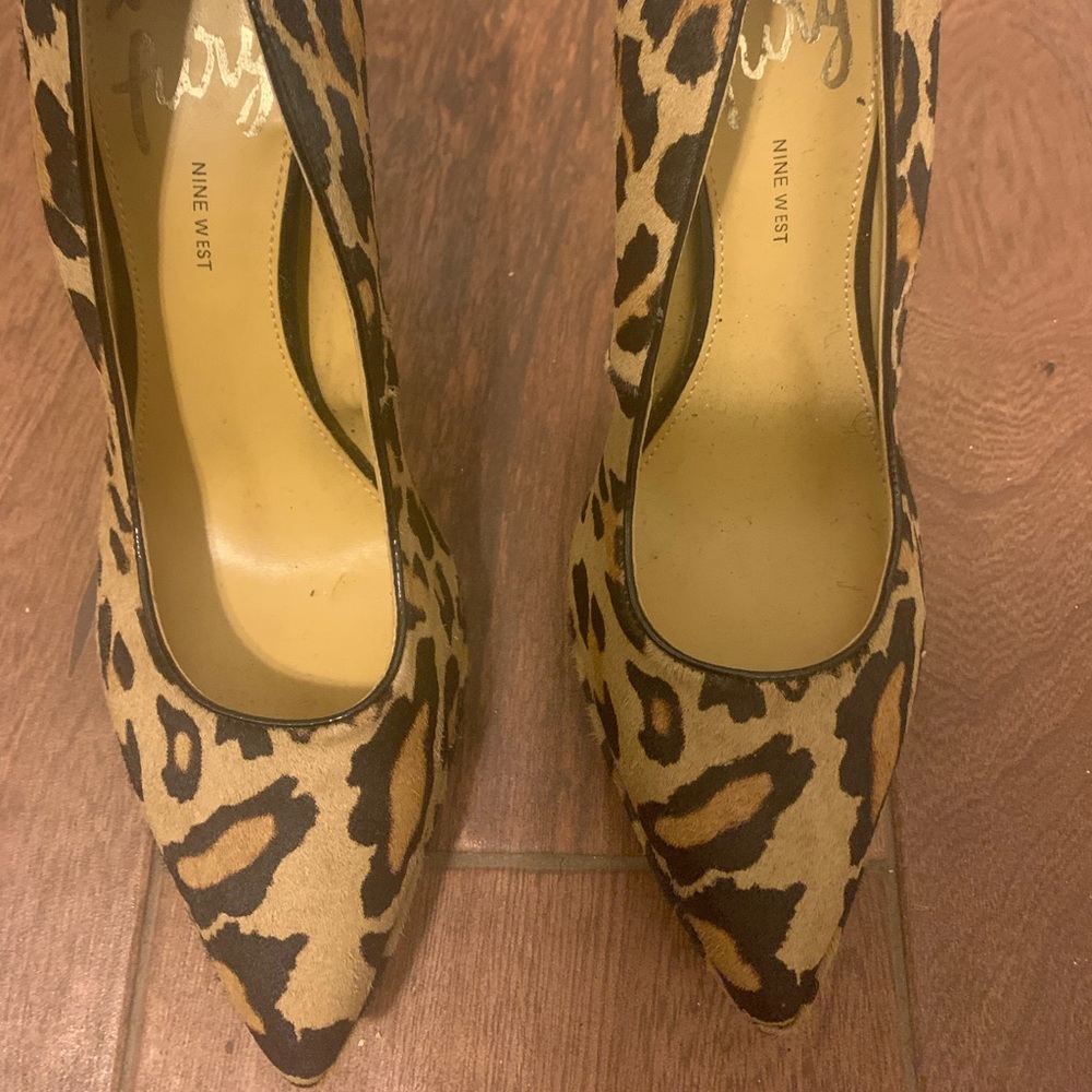 Leopard heels Nine West